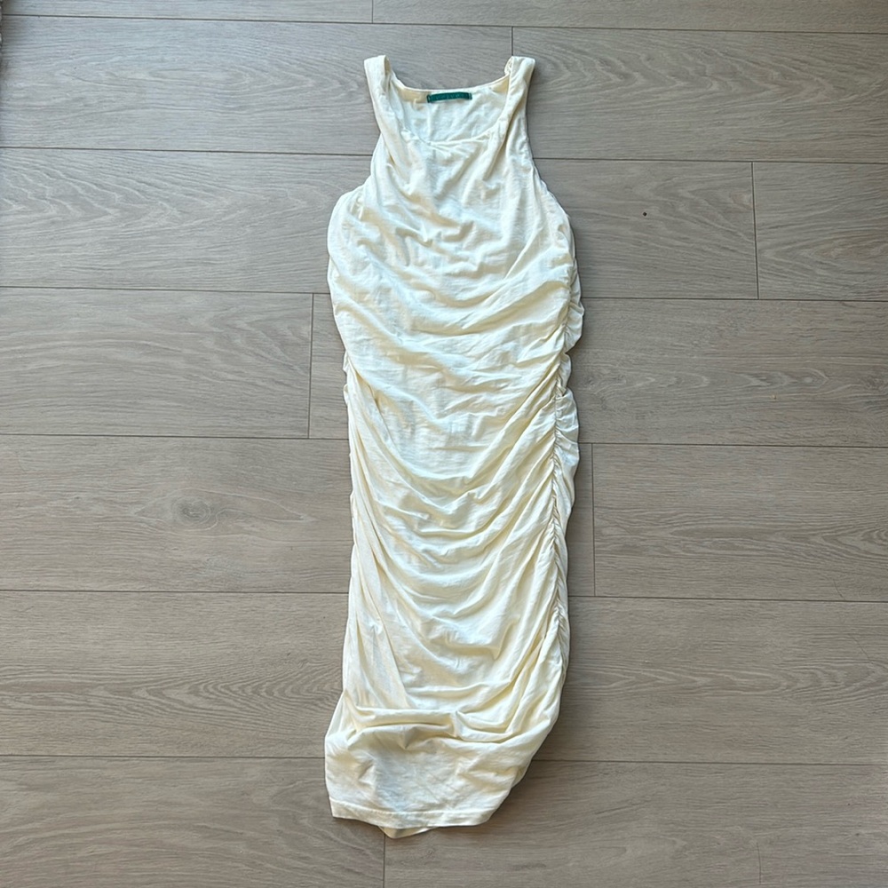 Velvet brand cream colored bodycon dress - size L